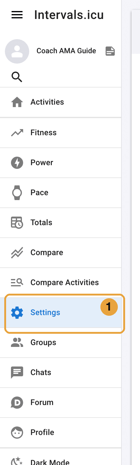 2. Connect the service that records your training